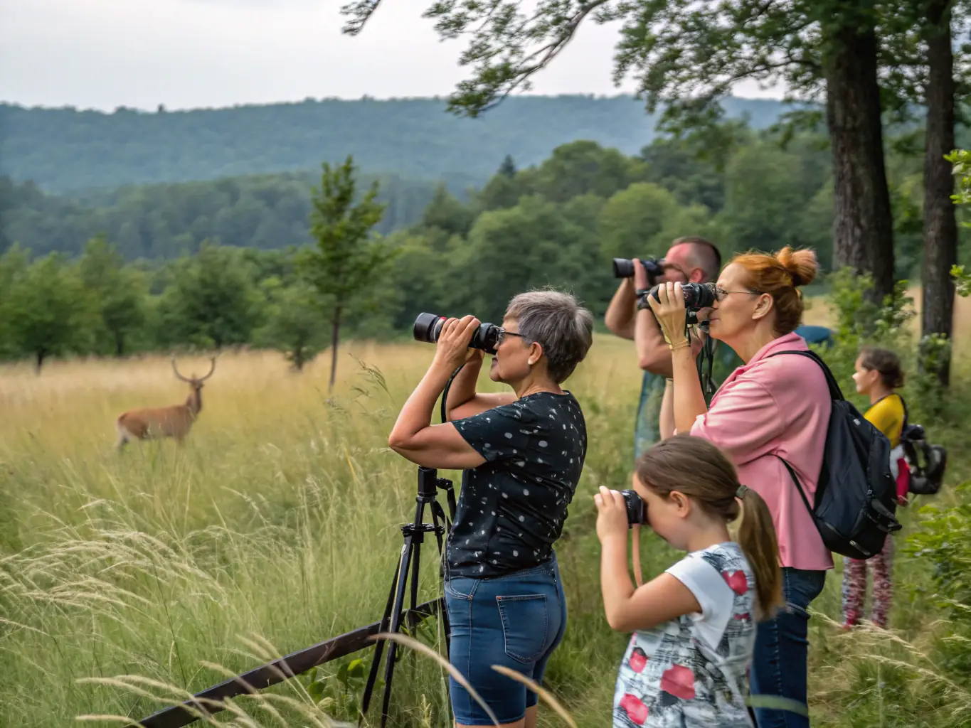 A photograph of G.I.C members participating in a wildlife monitoring activity, showcasing their dedication to conservation and data-driven decision-making.