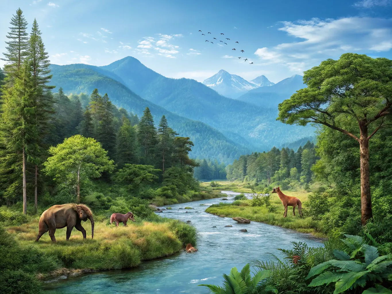 A scenic image showcasing habitat restoration efforts in a local forest, highlighting the G.I.C's commitment to preserving natural environments and supporting wildlife.